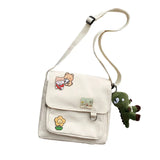 Canvas Crossbody Bag for Women Casual Shoulder Handbag Sweet Female Bag