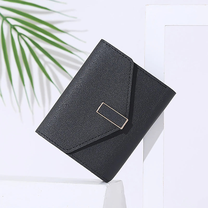 Womens Small Leather Pocket Wallet Ladies Mini Purse With ID Window