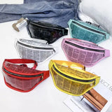 Women's Small Waist Bag PVC Bum Bag Lady Purse Phone Pouch Travel Waist Bag