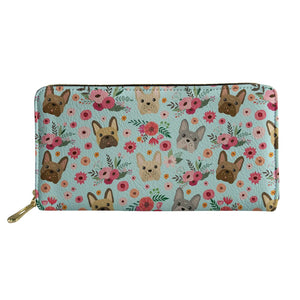 Dog Print Slim Women's Long Clutch Wallet Large Capacity Purse