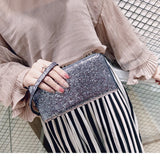Red Leather Wallet Women's Clutch Purse Double Zipper Phone Pocket