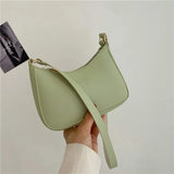Women's PU Leather Small Square Bag Retro Casual Underarm Bag