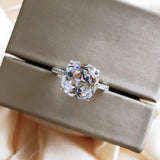 925 Silver Morganite & Diamond Gemstone Ring