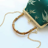 Vintage Wood Hand Bag Chain Women Shoulder Crossbody Bag