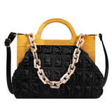 Wooden Handle Handbag Shoulder Bag for Women Clutch Crossbody Bags