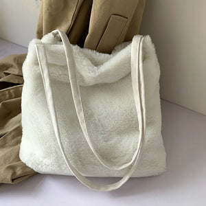 Japanese Style Woolen Bag for Women Autumn Winter