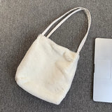 Japanese Style Woolen Bag for Women Autumn Winter
