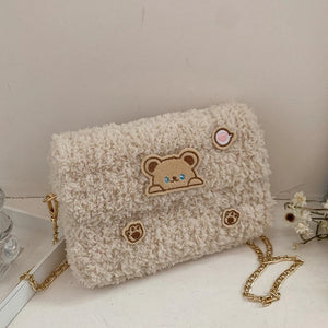 Wool Crossbody Bag Hand Woven Handbag Shoulder Snack Bag