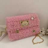 Wool Crossbody Bag Hand Woven Handbag Shoulder Snack Bag