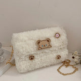 Wool Crossbody Bag Hand Woven Handbag Shoulder Snack Bag