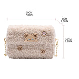 Wool Crossbody Bag Hand Woven Handbag Shoulder Snack Bag