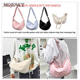 Plaid Messenger Bag Large Capacity Casual Tote Adjustable Strap for Shopping