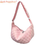 Plaid Women Crossbody Bag Large Capacity Solid