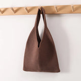 Knitted Braid Handbag Crochet Winter Shoulder Tote Bags for Women