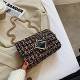 Woolen Women Bag Chain Shoulder Messenger Bag