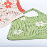 Woolen Yarn Tote Bag Women's Shoulder Bags Female Shopper Casual Knitting Mesh