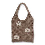 Woolen Yarn Tote Bag Women's Shoulder Bags Female Shopper Casual Knitting Mesh