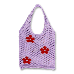 Woolen Yarn Tote Bag Women's Shoulder Bags Female Shopper Casual Knitting Mesh