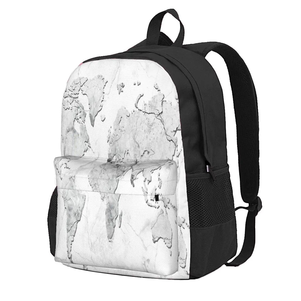 World Map Marble 3 Backpacks Men's Backpacks Bags For Women