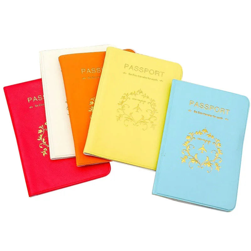 Universal Leather Passport Cover 5 Colors Travel Passport Cover Men and Women