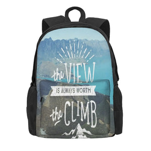 Worth The Climb Backpacks Men's Backpacks Bags For Women Female Bag