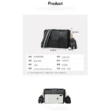 Leather Mini Square Bag Messenger Shoulder Bag for Women
