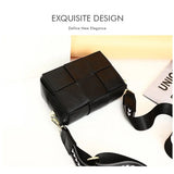 Leather Mini Square Bag Messenger Shoulder Bag for Women