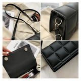 Woven Flap Women's Shoulder Bag Crossbody Handbag Chain Tote Messenger Bag
