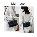 Woven Flap Women's Shoulder Bag Crossbody Handbag Chain Tote Messenger Bag
