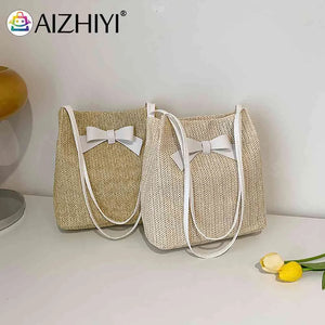 Woven Handbag Tote Women Beach Boho Ladies Shoulder Bags