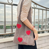 Hollow Mesh Hobo Bag Large Capacity Eco-Friendly Shoulder Bag