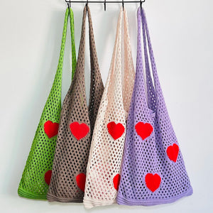 Hollow Mesh Hobo Bag Large Capacity Eco-Friendly Shoulder Bag