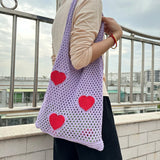 Hollow Mesh Hobo Bag Large Capacity Eco-Friendly Shoulder Bag