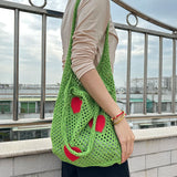 Hollow Mesh Hobo Bag Large Capacity Eco-Friendly Shoulder Bag