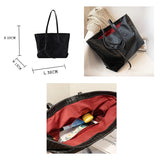 Large Capacity Woven Lattice Women's Shoulder Bag Tote Handbag