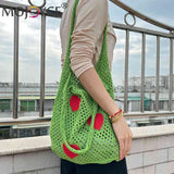 Large Capacity Mesh Net Beach Travel Handbag Eco-Friendly Reusable Foldable