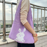 Large Capacity Rabbit Shoulder Bag Eco-Friendly Tote
