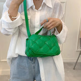 Square Tote Bag PU Leather Women's Handbag Shoulder Messenger Bag