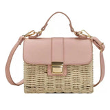 Straw Square Tote Bag Summer High-Quality Women's Handbag