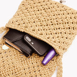 Ethnic Style Straw Tote Beach Bag for Women