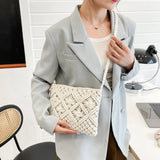 Straw Shoulder Bag with Tassels for Women