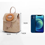 Straw Women Shoulder Backpack Bag Handbags