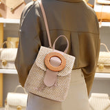Straw Women Shoulder Backpack Bag Handbags