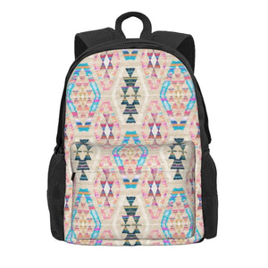 Pastel Kilim Pattern Backpacks Men Women Harajuku Zip Pockets