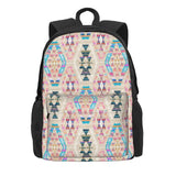 Pastel Kilim Pattern Backpacks Men Women Harajuku Zip Pockets