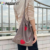 Large Capacity Mesh Net Grocery Bag Eco-Friendly Reusable Foldable Handbag