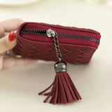 Women's Hand-woven Zipper Short Wallet
