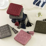 Women's Hand-woven Zipper Short Wallet