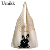 Rabbit Print Beach Bag for Women
