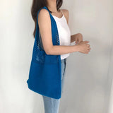 Woven Women's Shoulder Bags Knitted Braid Handbags Tote for Summer Beach Party